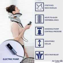 Load image into Gallery viewer, Neck Traction Device by Air Collar - Electric Cervical Stretcher for Pain Relief