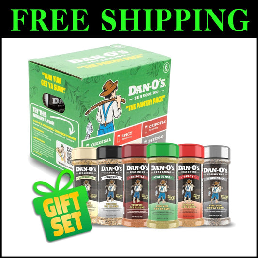 Dan-O's 6-Bottle Seasoning Pantry Pack - Bold All-Purpose Flavors for Every Dish