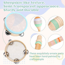Load image into Gallery viewer, Neutral Colors Wooden Musical Toy Set for Kids - Xylophone, Tambourine &amp; More