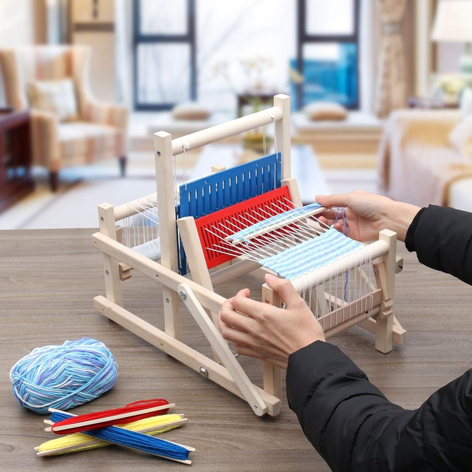 Foldable Craft Weaving Loom - Hand-Knitting Toy for Skill Development in Kids
