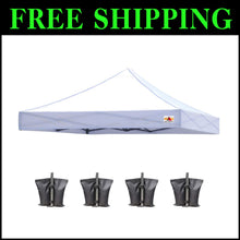 Load image into Gallery viewer, Premium 10'x10' Waterproof Canopy Replacement with UV Protection - White Fabric