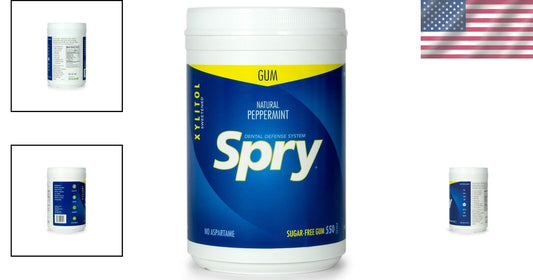 Eco-Friendly Xylitol Chewing Gum - Sugar-Free, 3-Pack of 550 Count Containers