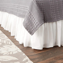 Load image into Gallery viewer, Machine Washable 15-Inch Cotton Voile Dust Ruffle - Opaque and Sheer Design