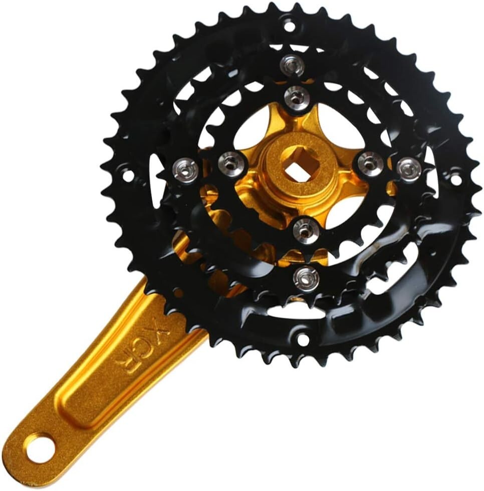 Alloy 6061 MTB Crankset | 9-Speed 22/32/44T, 170mm Crank Arm for Durable Rides