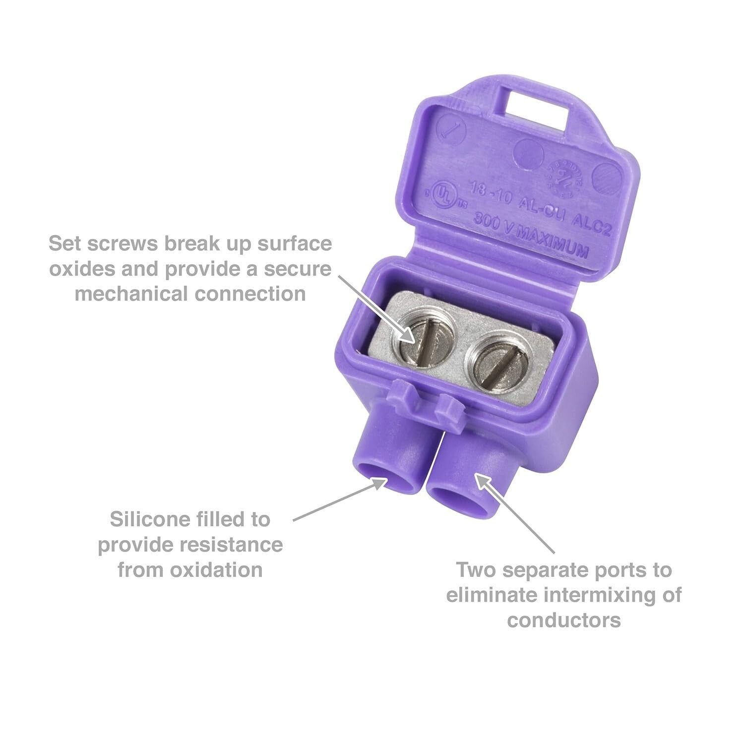 Cost-Effective 25-Pack Purple AlumiConn Connectors for Aluminum Wiring Repairs