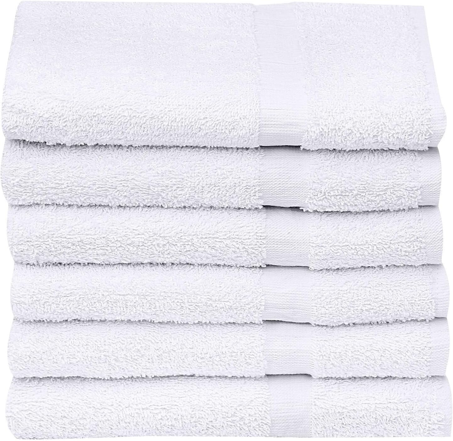 Basic 60 Count Hand Towels - Soft & Durable White 15x25 for Everyday Use