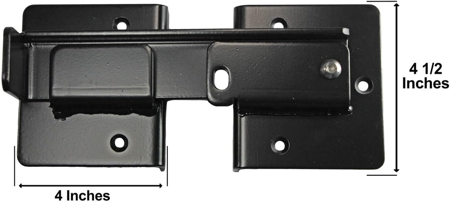 Adjustable Double Gate Flip Latch with Padlock Compatibility for Easy Access