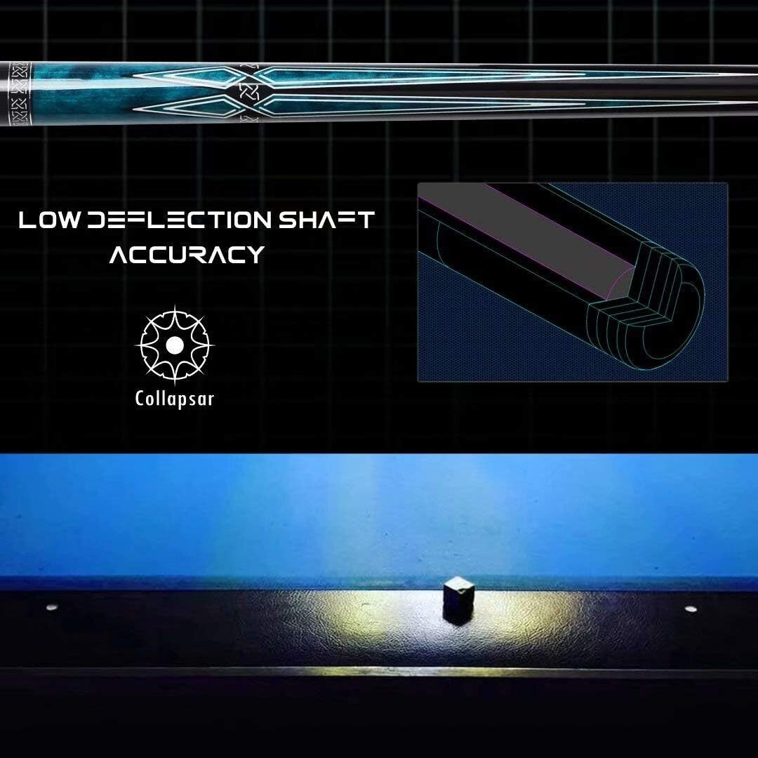Sleek Blue Stained CXL Pool Cue with 1X1 Case: Your Ultimate Billiard Companion
