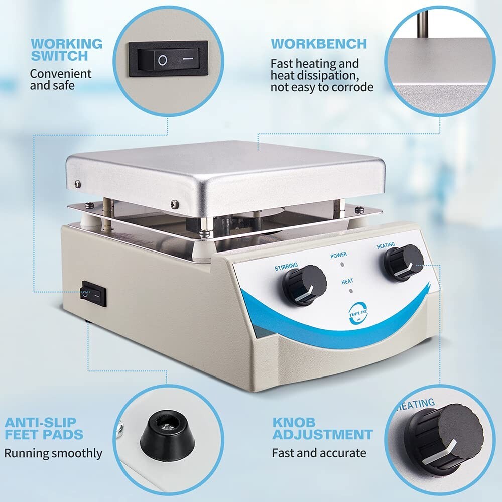 Premium Hot Plate Magnetic Stirrer 5000ml with Adjustable Speed and Temp Control