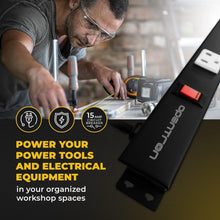 Load image into Gallery viewer, 9-Outlet 3 Ft Heavy Duty Metal Surge Protector Power Strip with Mounting Parts