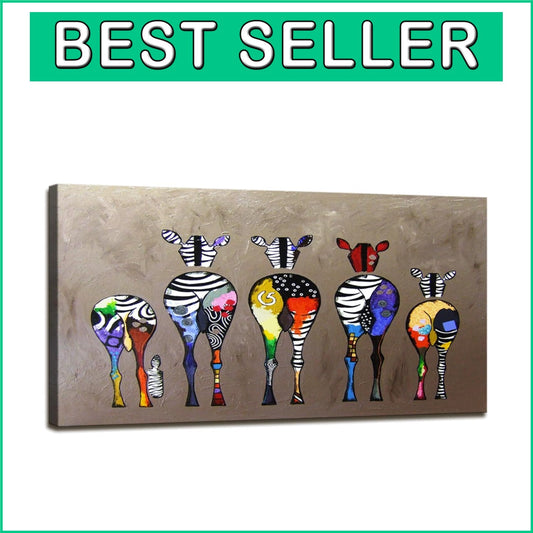 Decorative Zebra Painting - Lightweight Canvas Print for Living Room Beauty