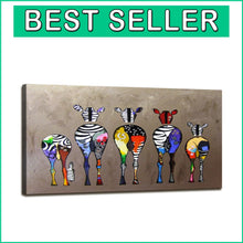 Load image into Gallery viewer, Decorative Zebra Painting - Lightweight Canvas Print for Living Room Beauty