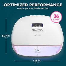 Load image into Gallery viewer, Lightweight 48W LED UV Nail Light with 4 Timers - Effortless Home Nail Care