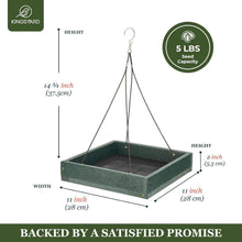 Load image into Gallery viewer, 2 Pack Weatherproof Bird Feeder Tray - Durable Recycled Plastic, 3.5 lbs Capa...