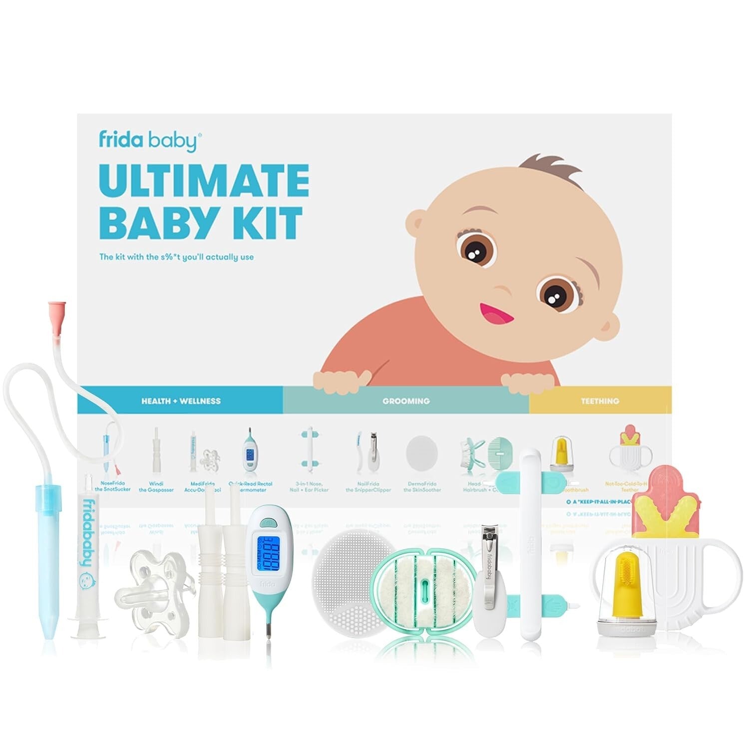 Ultimate Baby Kit with Teething Toys, Grooming Set & Instant Relief Solutions