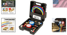 Load image into Gallery viewer, Professional 3-Way A/C Manifold Gauge Set for R134A R12 R22 R502 Refrigerants