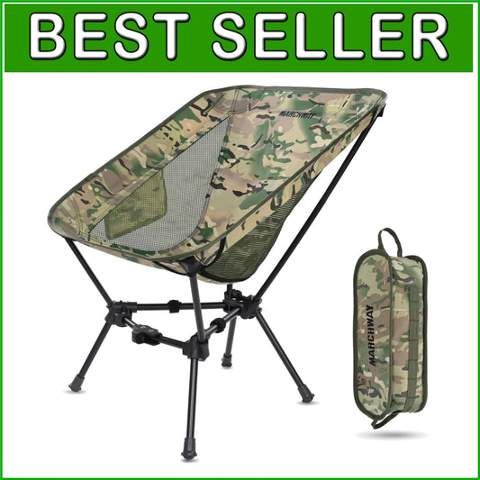 330 lbs Capacity Lightweight Folding Chair for Camping, Fishing & Outdoor Events