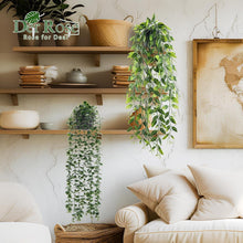 Load image into Gallery viewer, 8-Pack Artificial Hanging Plants in Elegant Black Pots - Indoor Greenery Decor