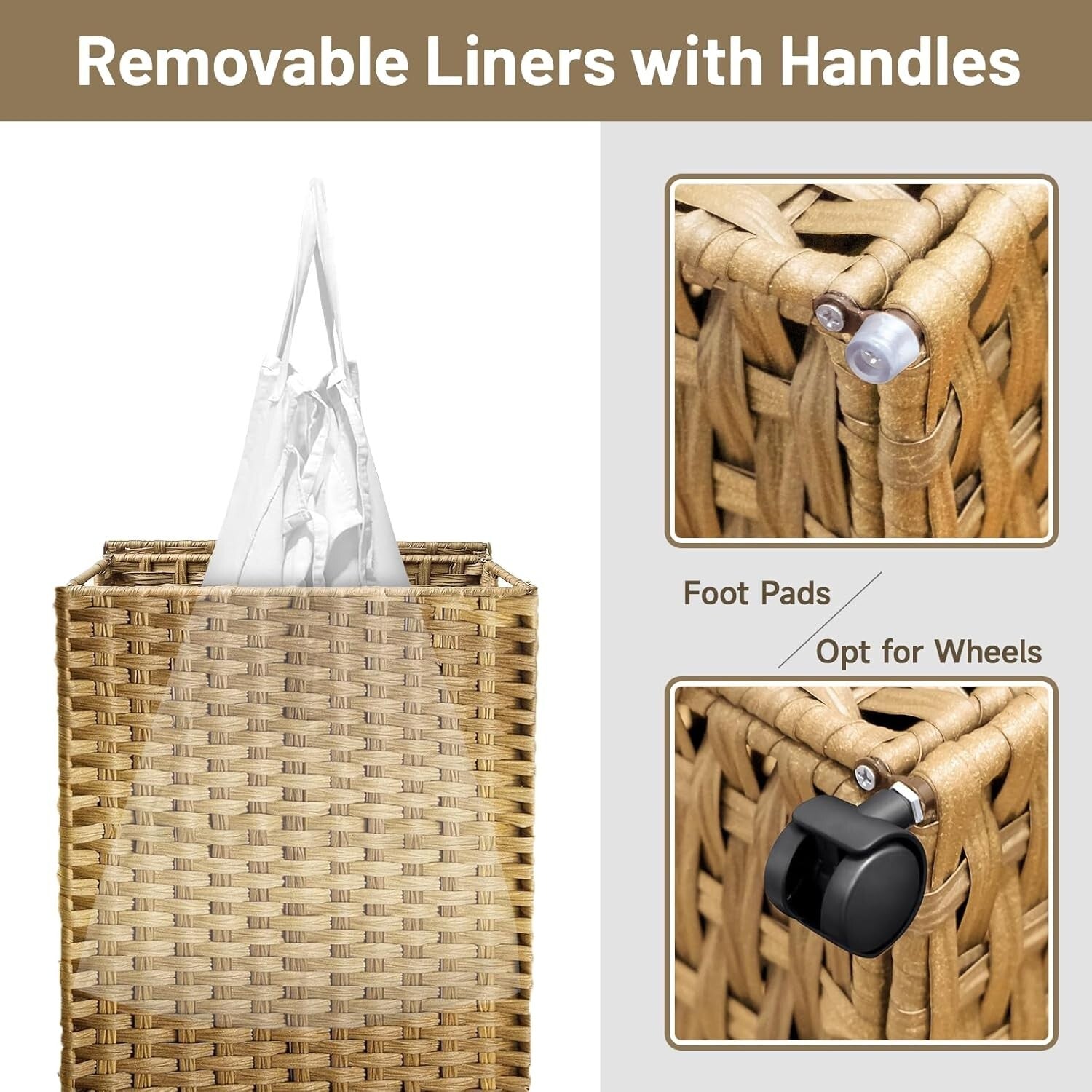 Foldable Wheeled Laundry Hamper with 3 Mesh Bags – Perfect for Delicates