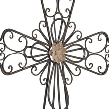 Load image into Gallery viewer, Elegant 24" H Metal Layered Cross Wall Decor - Perfect for Faith-Inspired Spaces