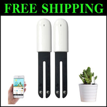 Load image into Gallery viewer, Smart Plant Monitor with Soil Moisture, Light, Temp &amp; Fertility Sensors - 2 Pack
