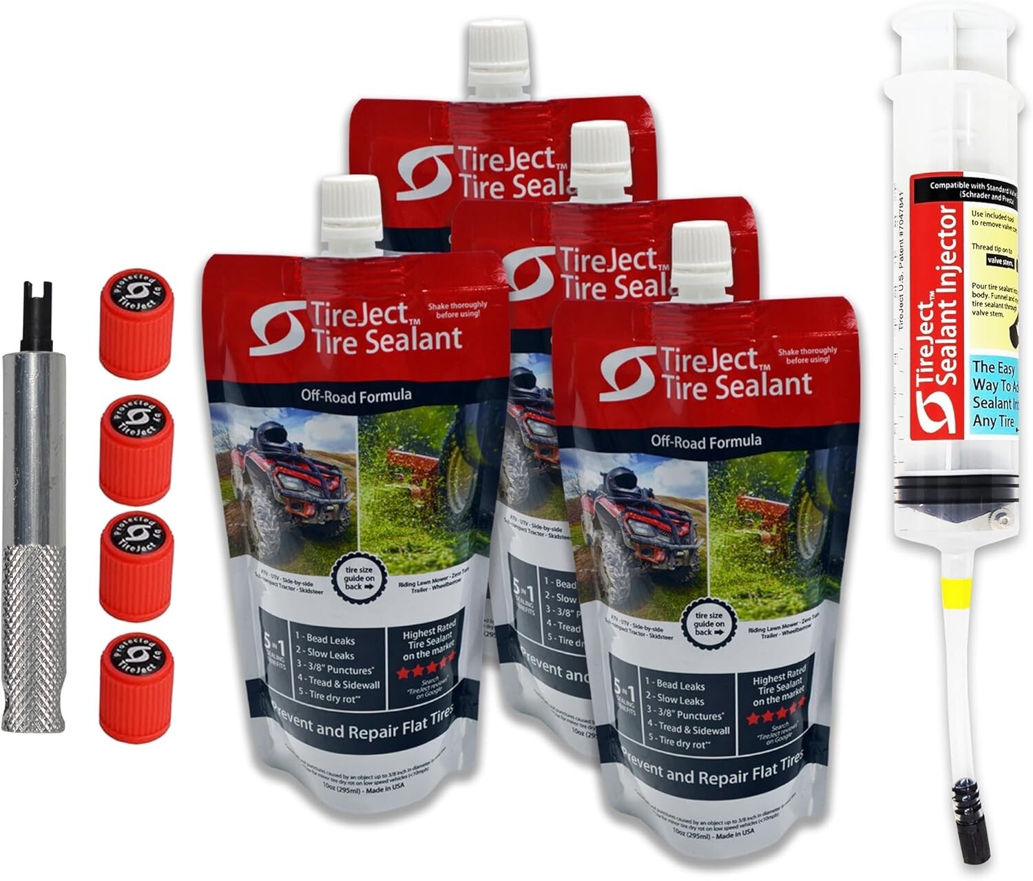40oz Off-Road Tubeless Tire Sealant Kit - Permanent Flat Tire Repair Solution