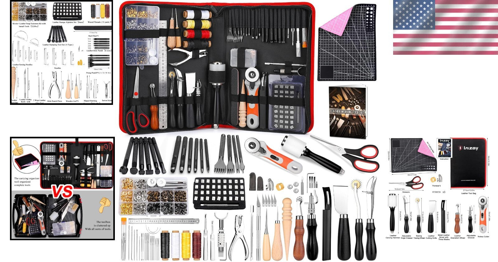 Versatile 415 PCS Leather Tools Kit – Ideal for DIY Crafts & Creative Projects