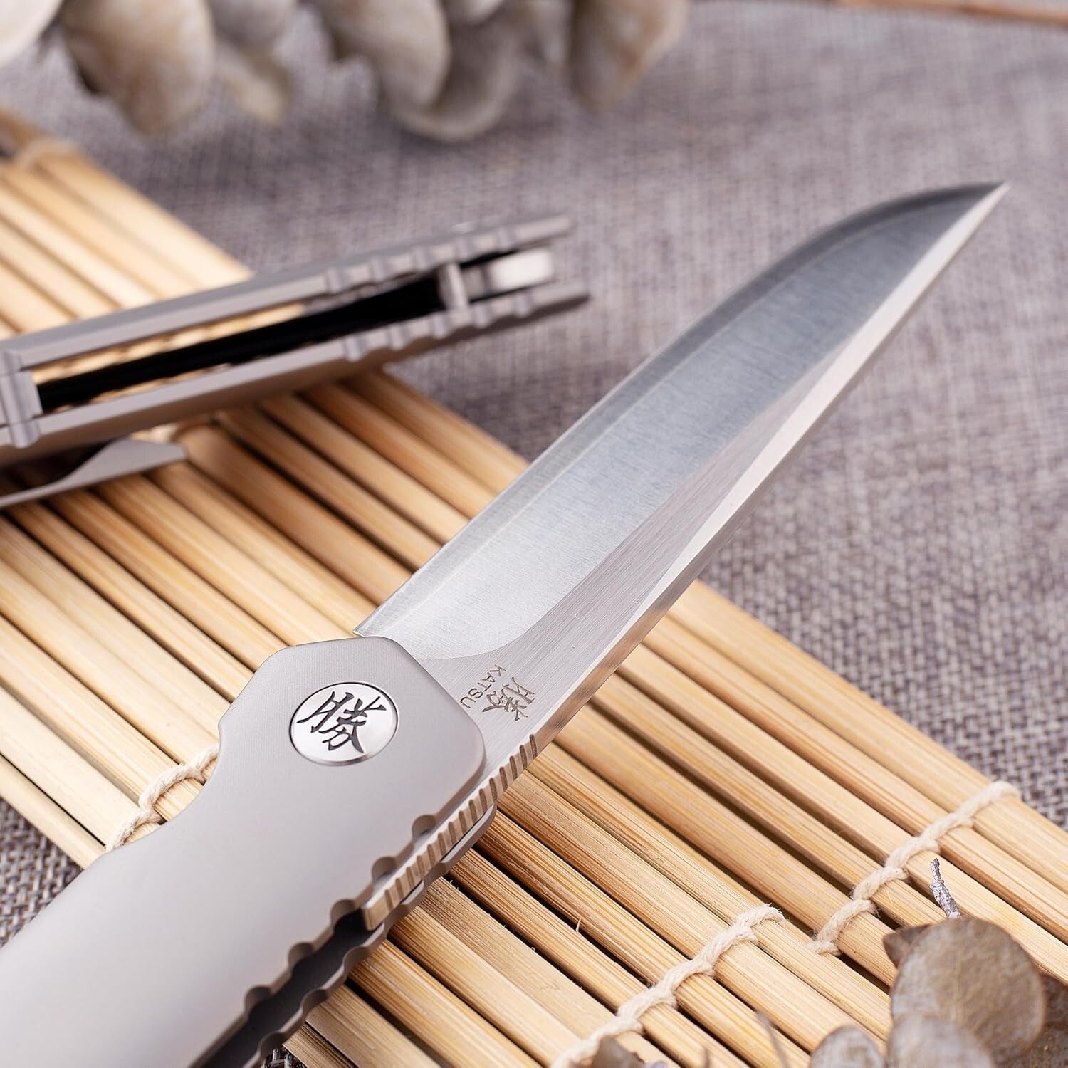 Premium Folding Pocket Knife with ZDP-189 Steel & Titanium Handle - 4.5 Inches