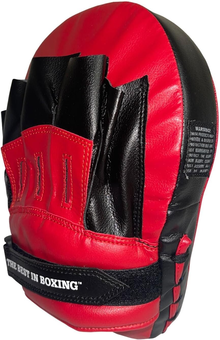 Professional 10.5" Curved Punch Mitts in Red - Ideal for Coaches and Athletes
