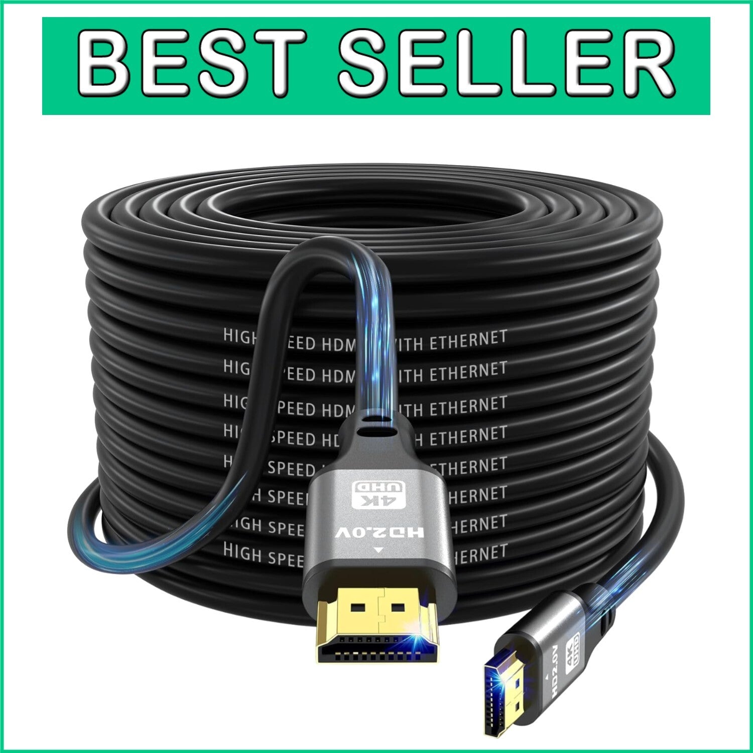 75 FT High-Speed 4K HDMI Cable, 18Gbps with ARC & HDR for Gaming & Streaming