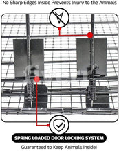 Load image into Gallery viewer, Durable 50 Inch Black Animal Trap - Capture Groundhogs, Coyotes Safely
