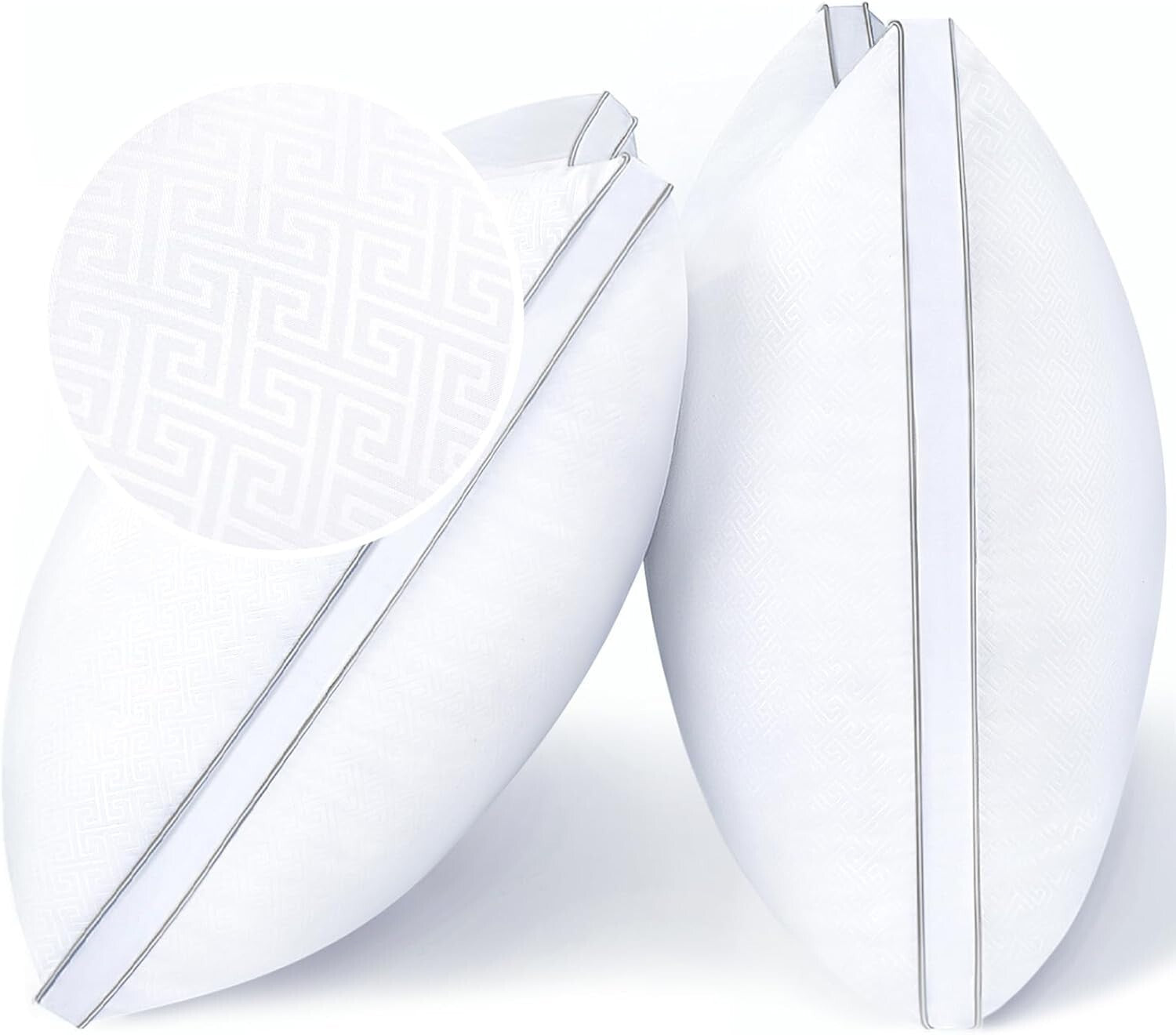 Dual Pack Standard Bed Pillows – Down Alternative, Oeko-Tex Certified Quality