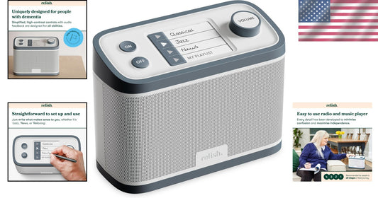 Simple Use FM Radio and MP3 Music Player for Seniors, Visually Impaired
