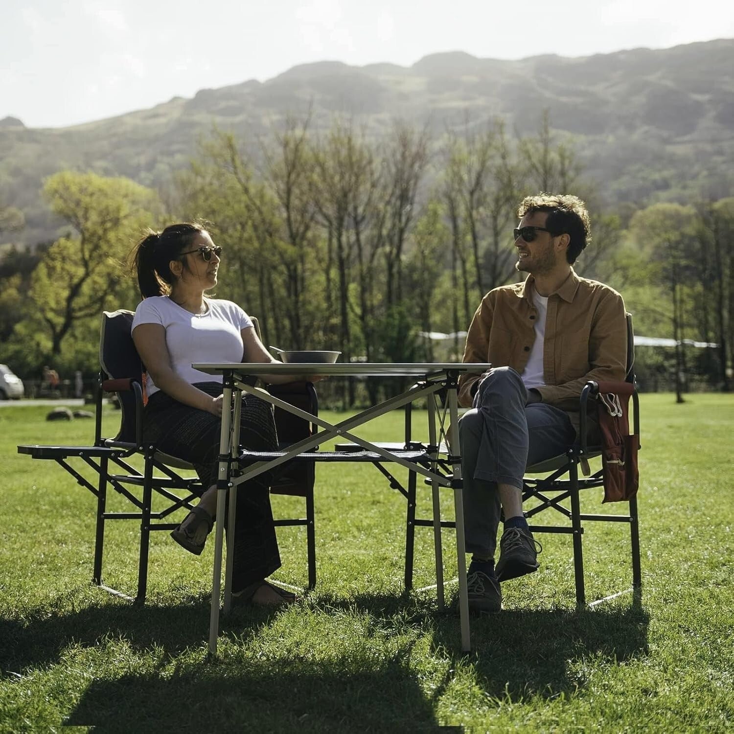 Portable Red Directors Chair with Side Pocket – Perfect for Camping & Concerts