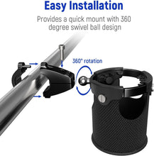 Load image into Gallery viewer, Stable &amp; Stylish C3 Motorcycle Drink Holder with Secure Grip - 360° Rotation