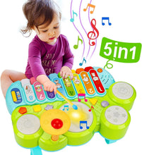 Load image into Gallery viewer, Musical Toys for Infants: Piano, Drum &amp; Xylophone Set - Safe and Engaging Fun