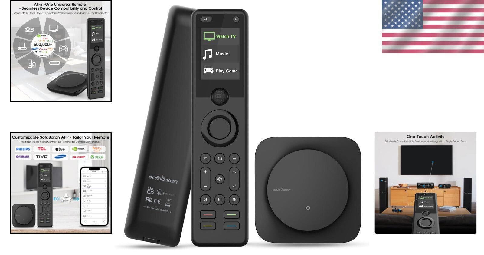 Effortless X1S Universal Remote: Smart Home Integration, Macro Buttons Included