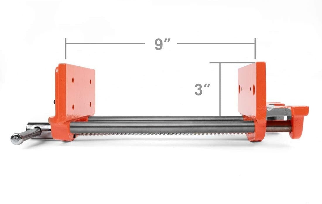 Stainless Steel Woodworker's Vise - 9" Jaw Width, Ideal for Home & Shop Use