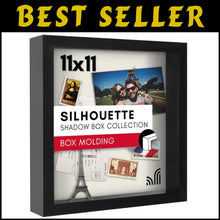 Load image into Gallery viewer, Versatile 11x11 Shadow Box Display Case for Tabletop &amp; Wall, Black Velvet Back
