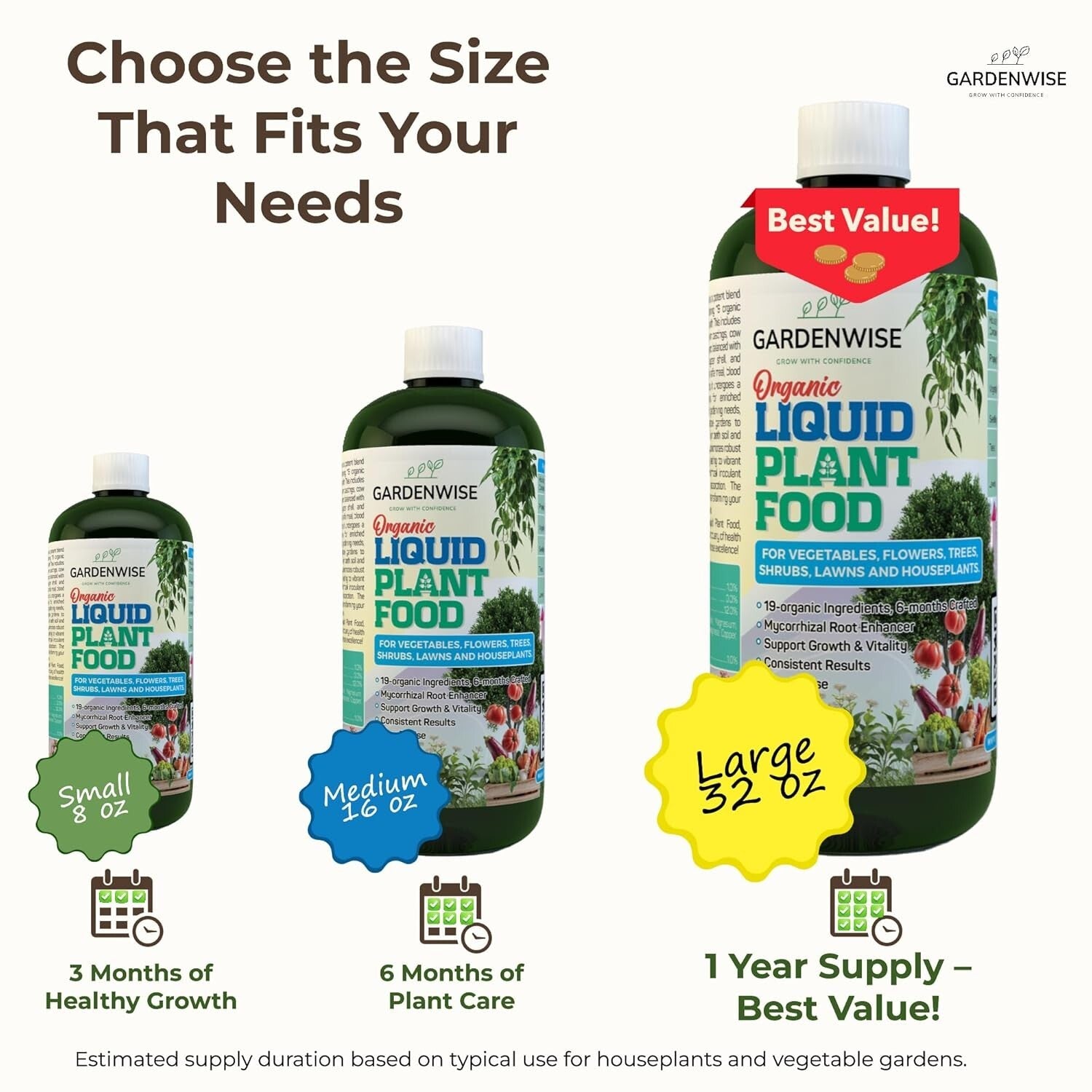 All-Purpose Organic Plant Fertilizer 32 oz – Boost Indoor & Outdoor Growth