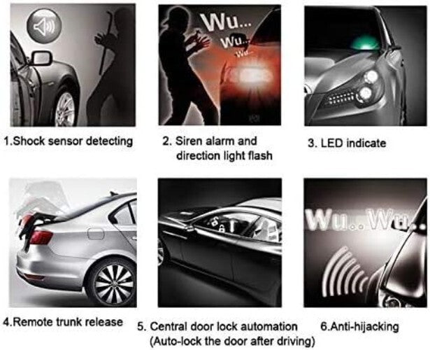 Advanced Car Security System - Keyless Entry Alarm with Engine Cut-Off Relay