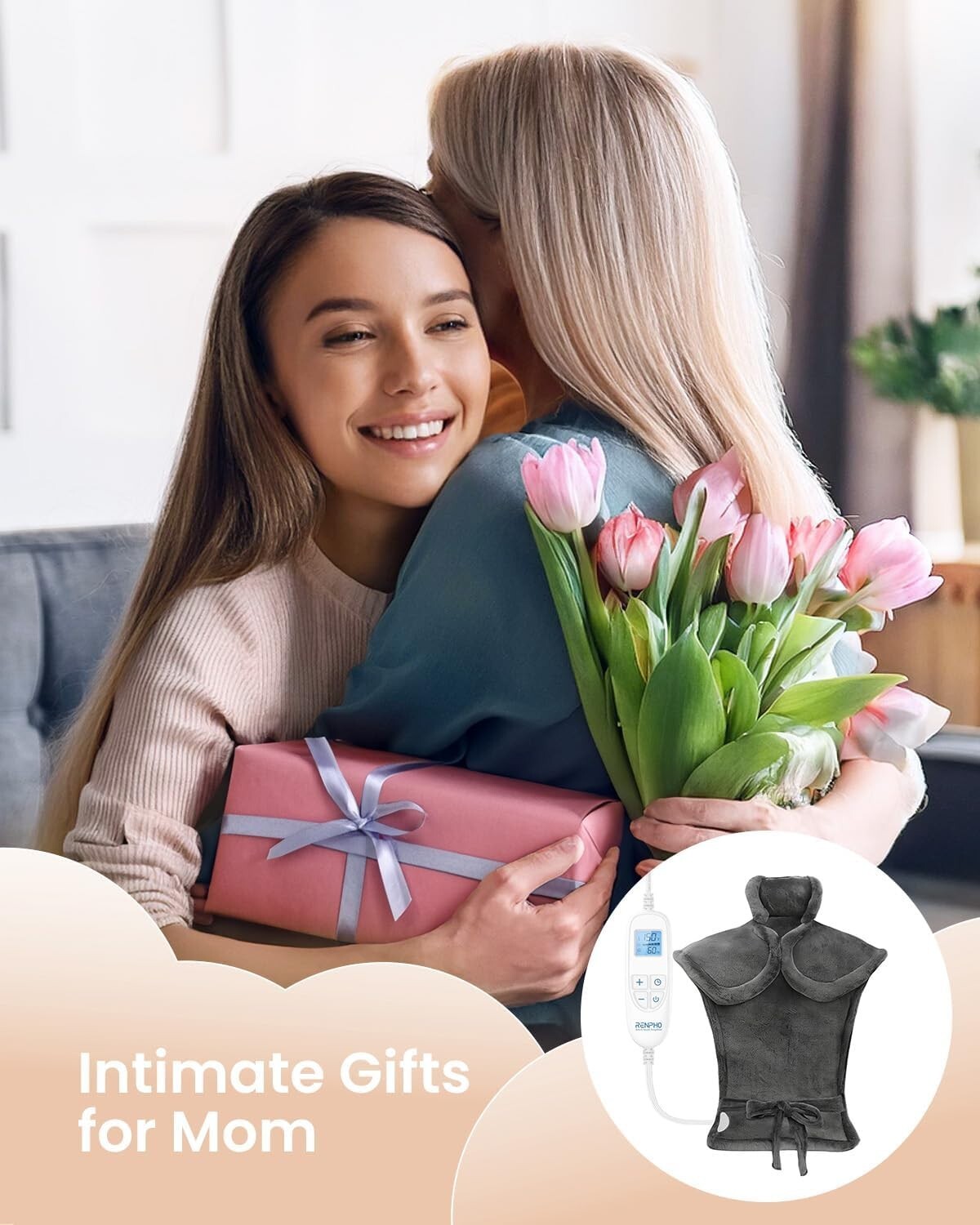 Luxurious 24"x33" Electric Heating Pad for Pain Relief - Ideal Gift for Wellness