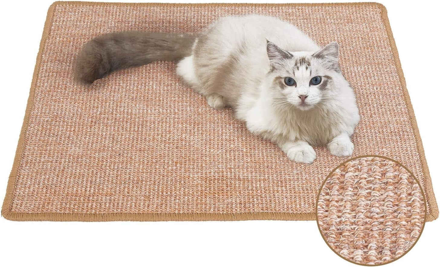 Anti-Skid Cat Scratch Mat - 23.6 x 31.5 Inch Sisal Rug for Furniture Protection