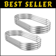 Load image into Gallery viewer, Durable Galvanized Steel Raised Garden Bed Set, 8x4x1 ft for Vibrant Vegetables