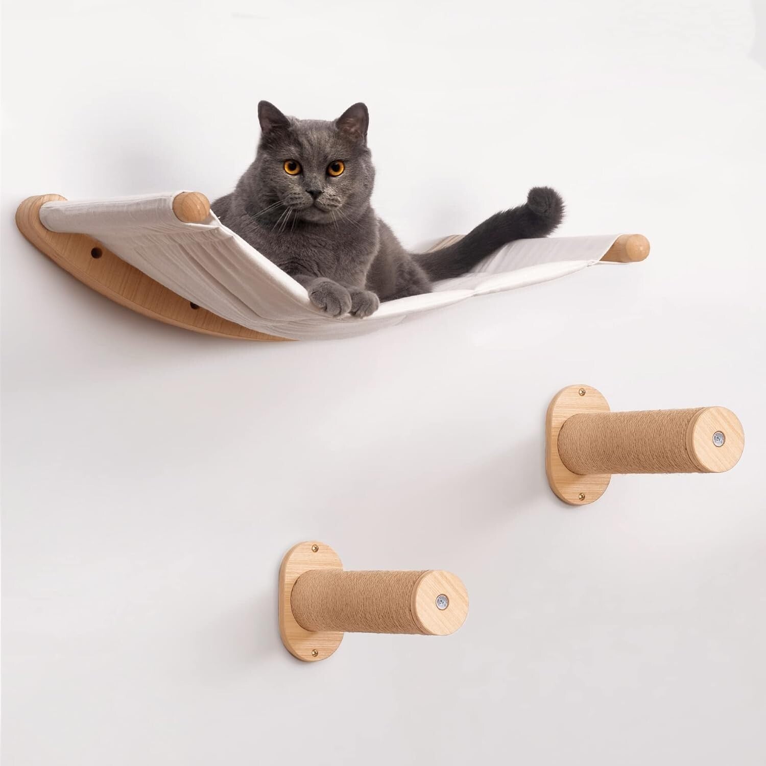 Sturdy Cat Wall Shelf with Steps - Perfect for Lounging & Climbing Adventures