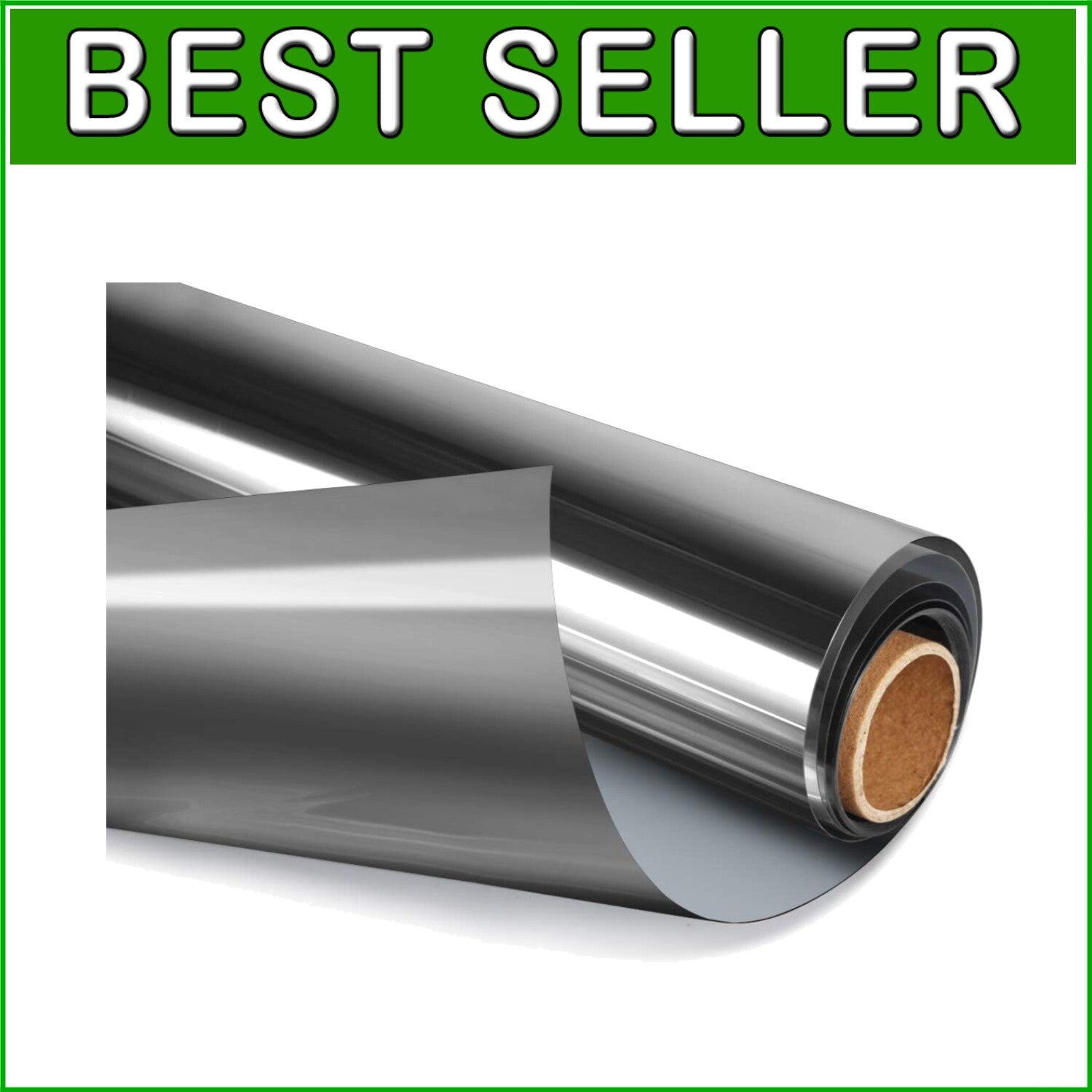 Black-Silver One Way Window Tint - UV Blocking & Easy Install, 35.4" x 16.4'