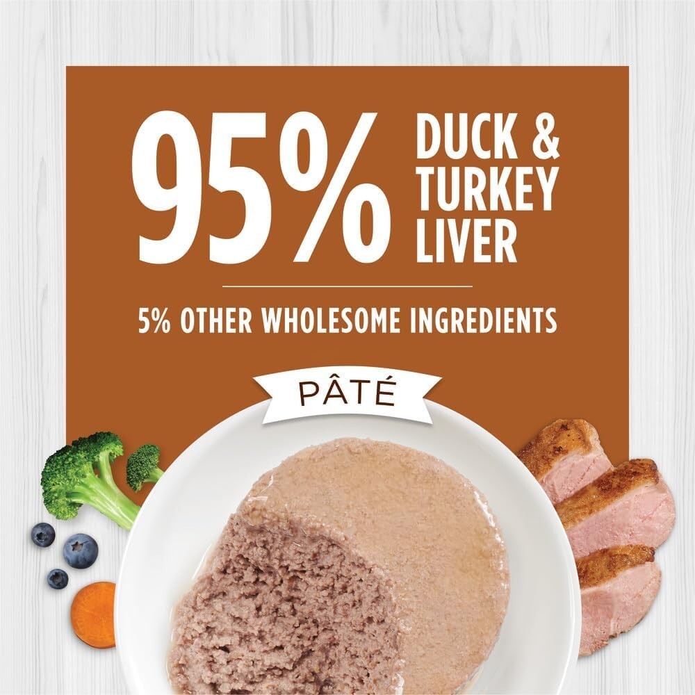 Natural Duck Pate Wet Cat Food - Grain-Free & High-Protein, 24 Pack of 3 oz