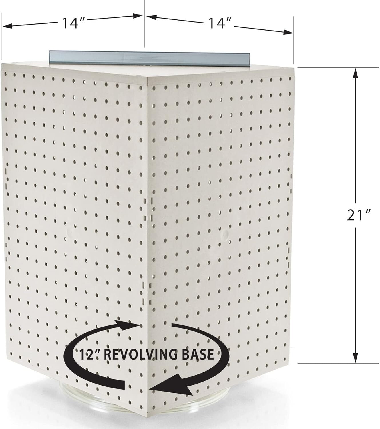 14" Rotating Countertop Display with 32 Hooks - Perfect for Retail Merchandising