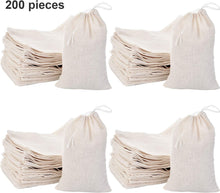 Load image into Gallery viewer, Natural Canvas Drawstring Sachets - Perfect for Tea, Gifts &amp; Events 200 Count