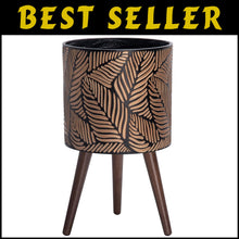 Load image into Gallery viewer, Stylish 12-Inch Plant Pot with Stand – Fiberglass Resin, Eco-Friendly Design